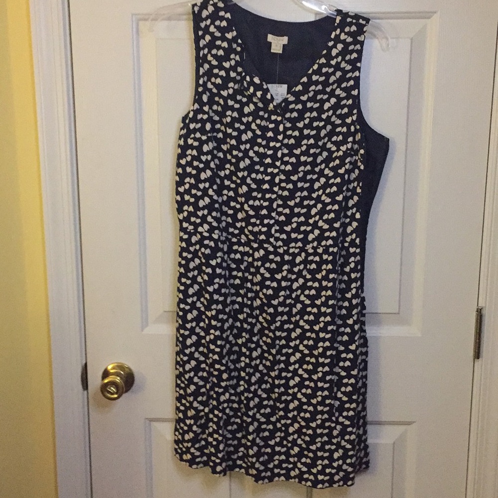 NWT Jcrew heart print dress